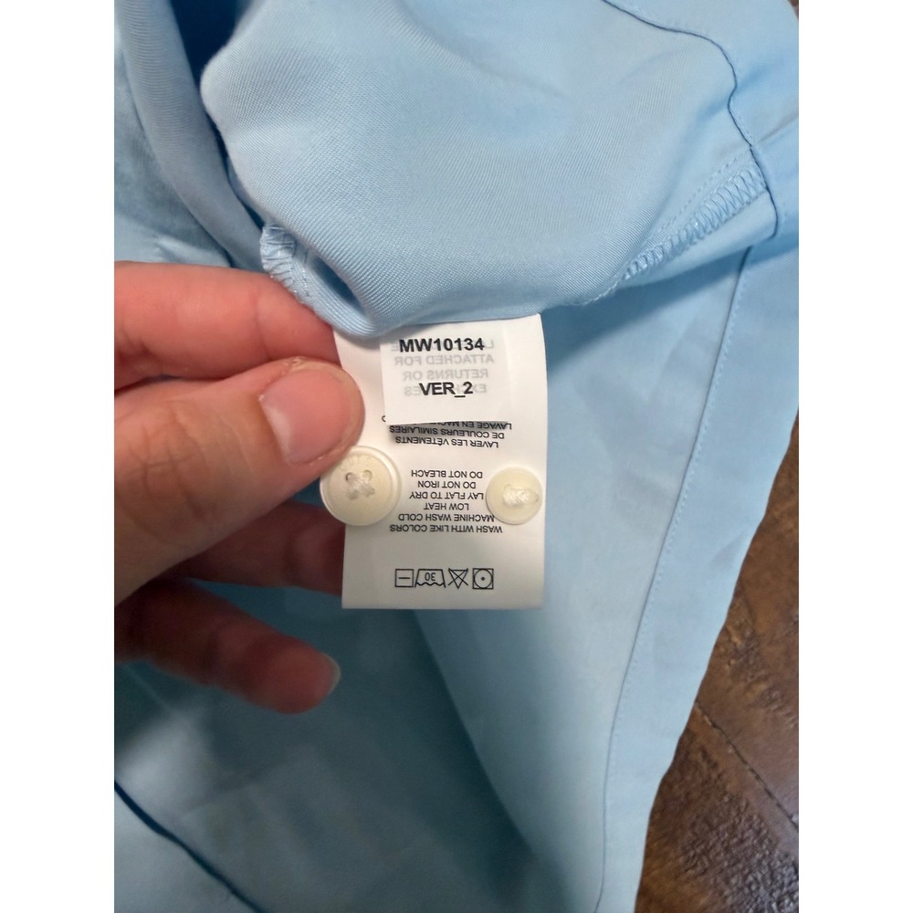 Cuts Clothing Mens XL Light Blue Short Sleeve Camp Collar Button Down Shirt - Picture 7 of 10